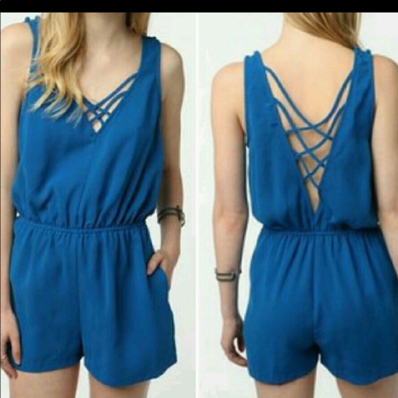 Urban Outfitters Other - Urban outfitters Silence and Noise blue romper